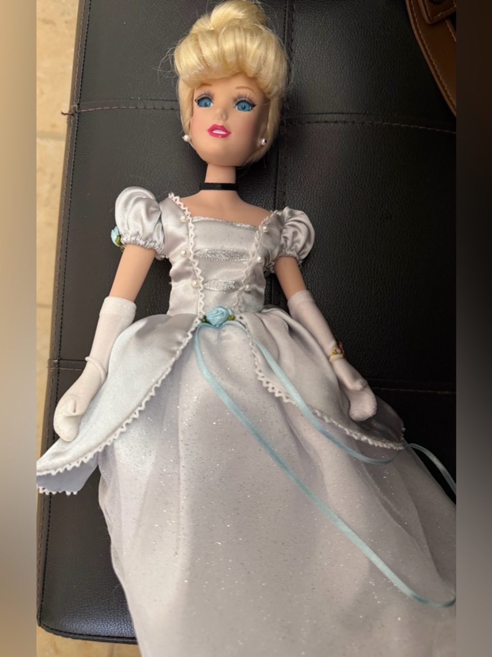 Disney Porcelain Cinderella Brass Key Doll 16" No Stand No Box